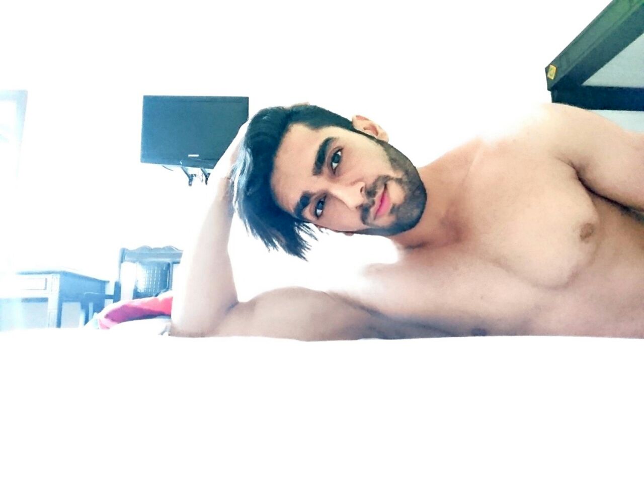 Male model laying pose