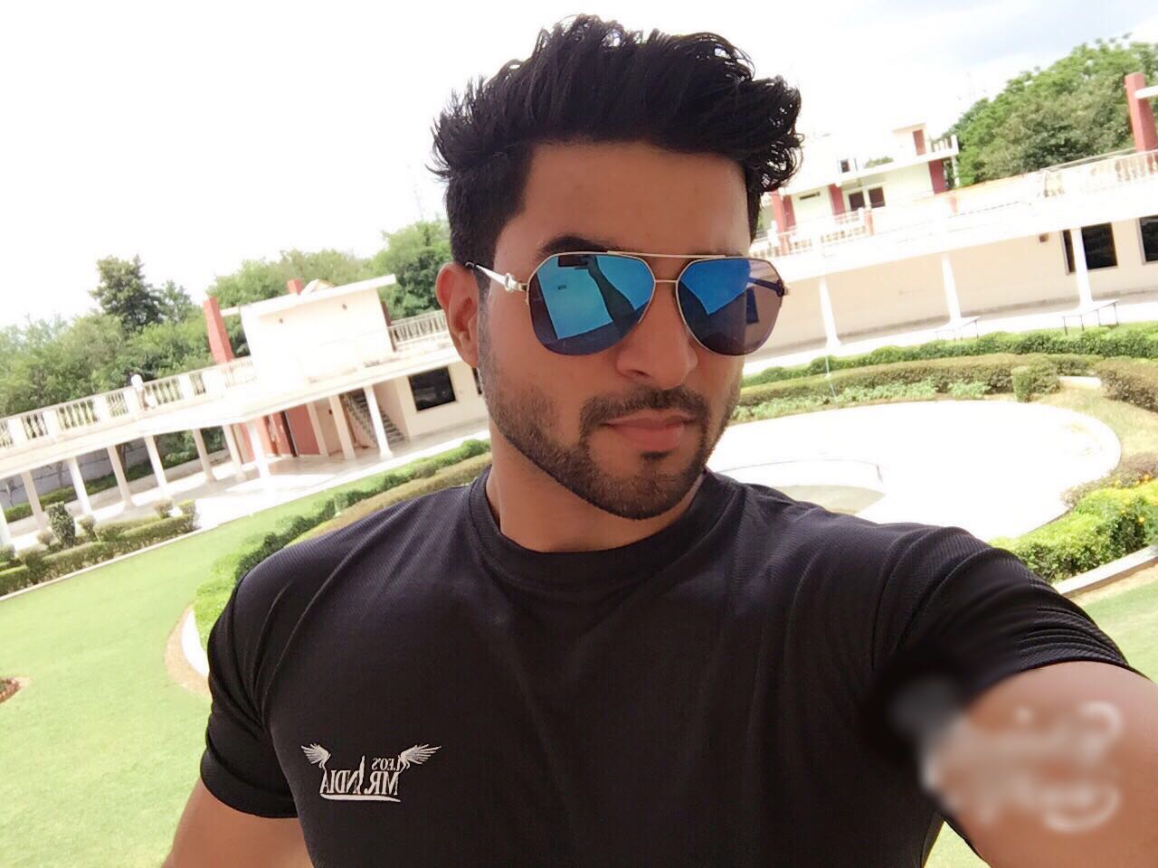 Male selfie outdoors