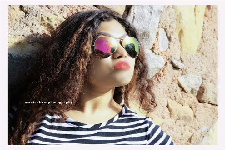 Female model with sunglasses